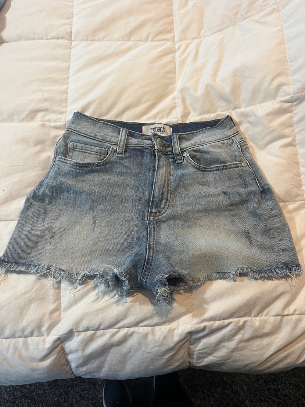 Victoria’s Second Pink Distressed Shorts - Picture 1 of 9